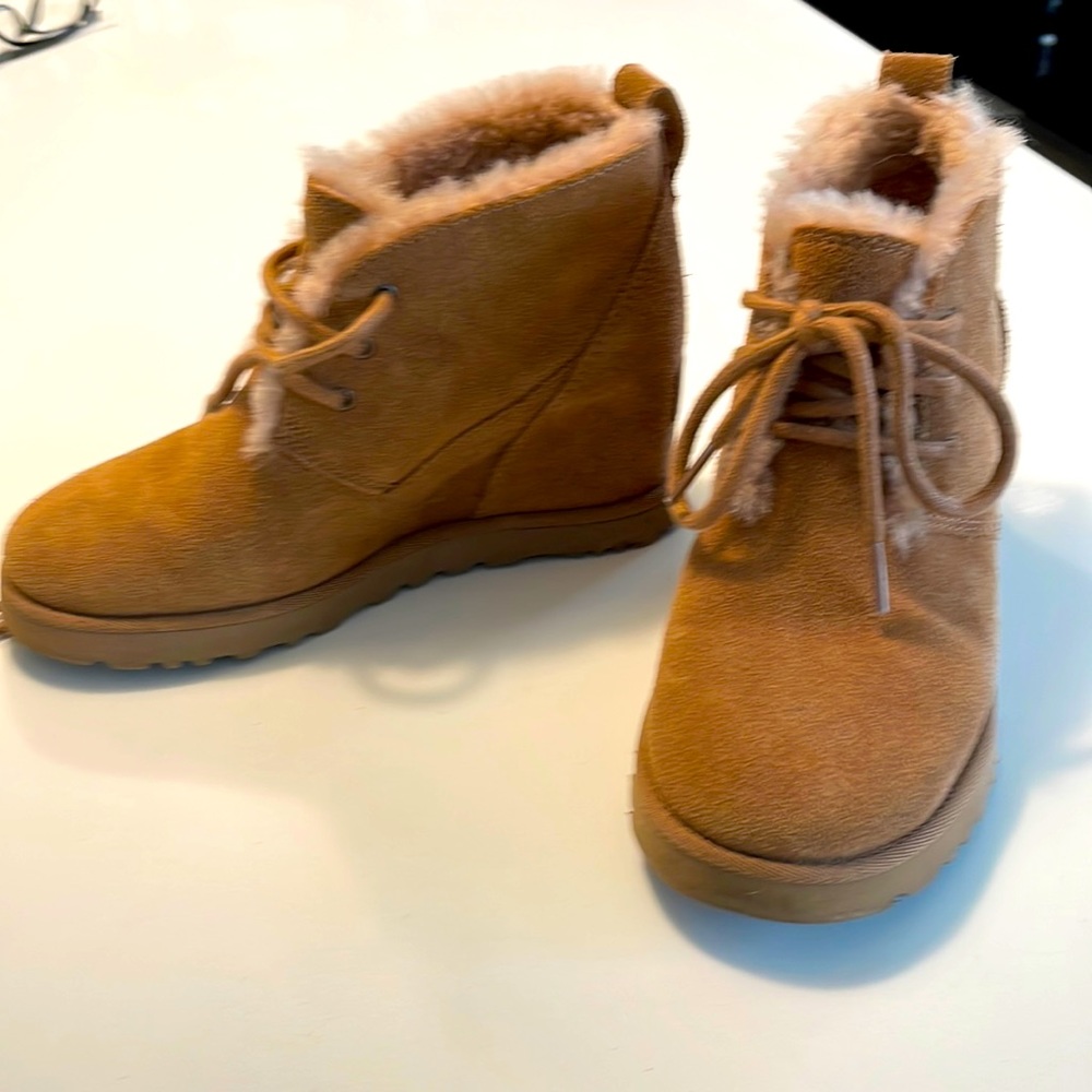 Wore once, booties .  Excellent condition
